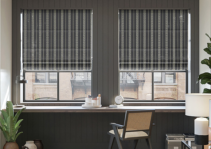Laurel Stripe, Anthracite - Roman Blind - Image 3